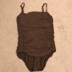 DKNY Brown One-Piece Swimsuit